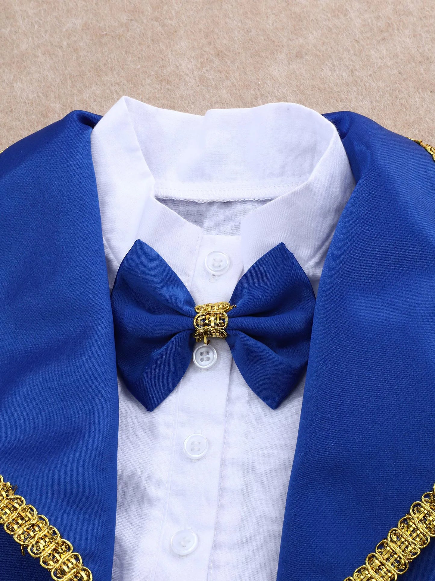 Toddler Baby Boys Formal Gentlemen Suit Long Sleeve Bowknot Tuxedo Tops with Pants Kids Wedding Party Banquet Christening Outfit