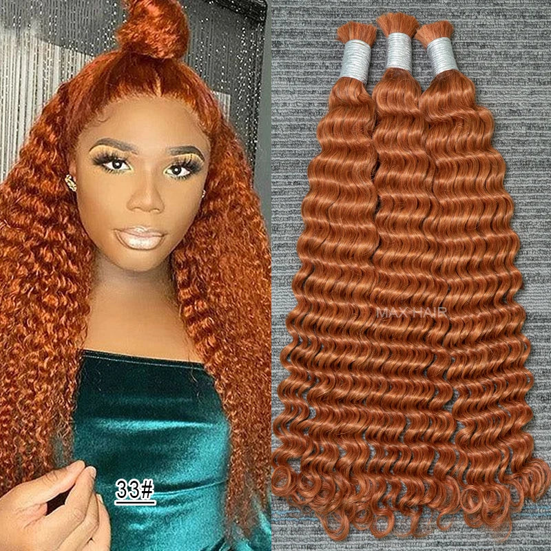 Vietnamese Deep Wave Bulk Human Hair For Braiding 100% Unprocessed Bulk Human Hair Extensions No Weft Human Hair For Braiding