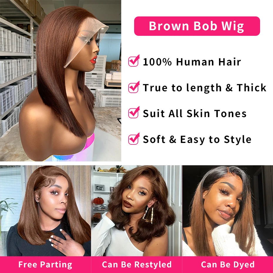 Original Vietnamese Hair Density 300 Smooth 5x5 Bone Straight Glueless Wigs 100% Human Hair 2x6 Closure Wig Super Double Drown