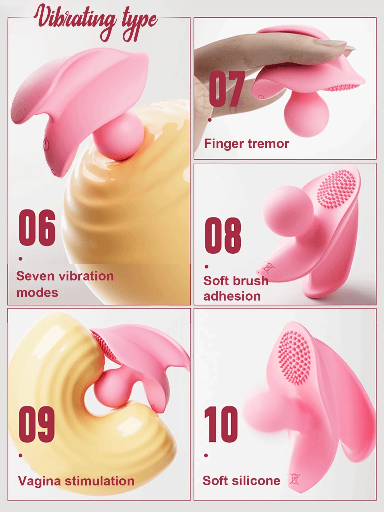 Sucking Vibrator Finger Sex Toy for Women,Fingertip Fun Jumping Egg Clit Massage G spot Vibration Portable Sexurl Tools