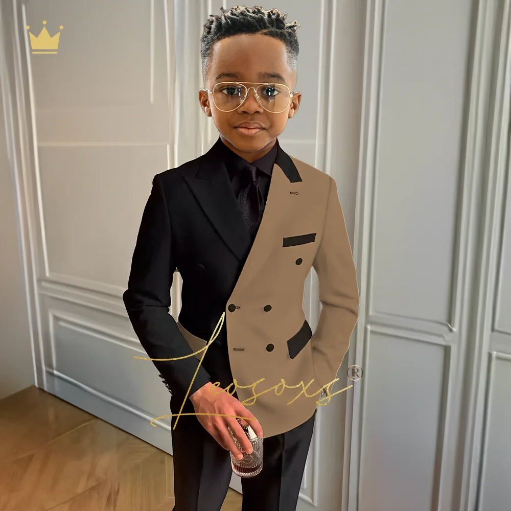 Boys formal suit set 3 piece suit, suitable for wedding party cocktail party custom suit dress 2~16 years old children suit