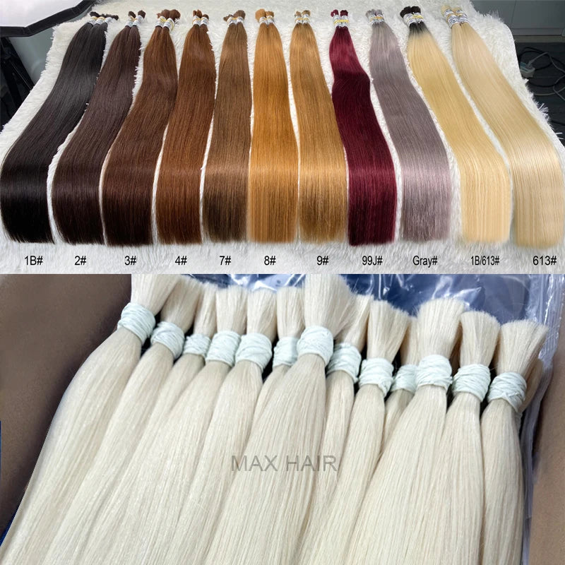 Chinese Bone Straight Hair Raw Vietnamese Human Hair Bundles For Braiding 100% Unprocessed No Weft Human Hair Bulk Extensions