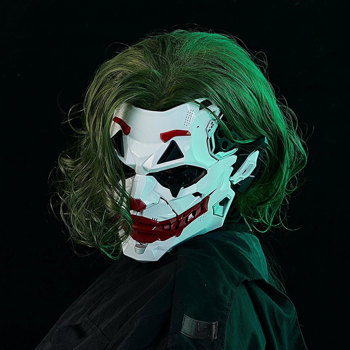 Cyberpunk Joker Masks with Clown Braids Cosplay Clown Costume Party Props Halloween Anime Role-Playing Gifts Toys for Adults
