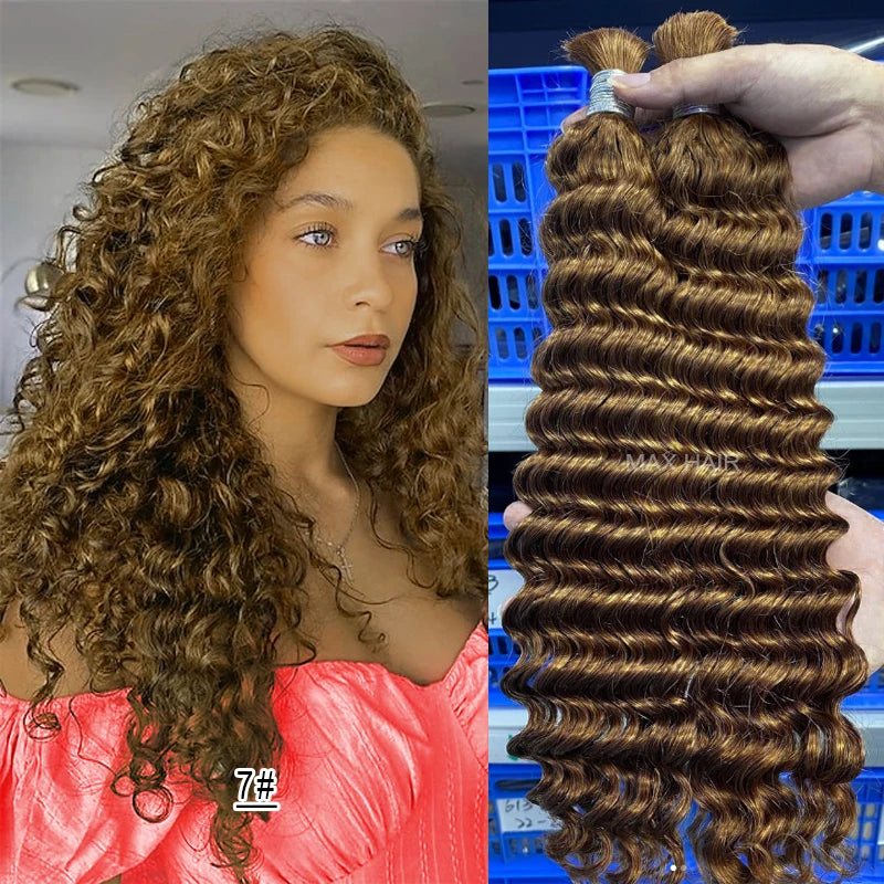 Vietnamese Deep Wave Bulk Human Hair For Braiding 100% Unprocessed Bulk Human Hair Extensions No Weft Human Hair For Braiding
