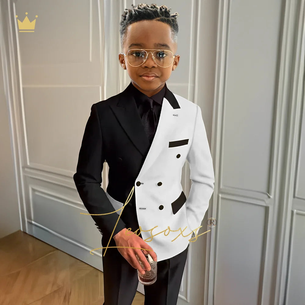 Boys formal suit set 3 piece suit, suitable for wedding party cocktail party custom suit dress 2~16 years old children suit