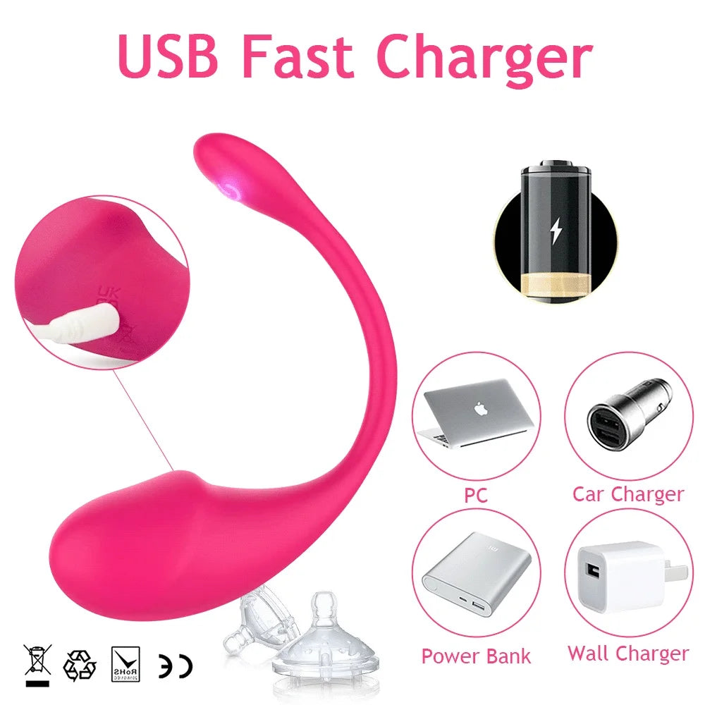 Wireless Bluetooth App Vibrator for Women Vagina G Spot Vibrating Egg Long Distance Control Panty Sex Toys for Adult Couple Game