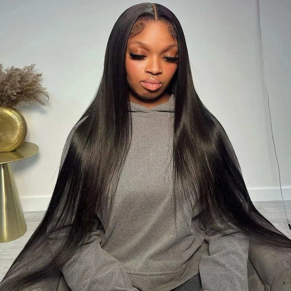 Bone Straight 13x4 13x6 360 Hd Lace Front Wigs For Women 30 40 Inch Human Hair  Lace Frontal Wig Brazilian Pre Plucked Lace Wig