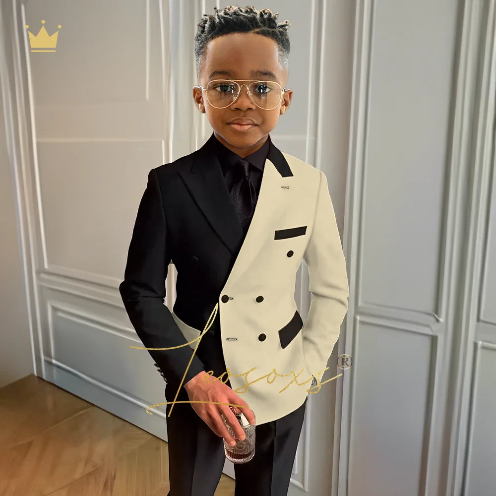Boys formal suit set 3 piece suit, suitable for wedding party cocktail party custom suit dress 2~16 years old children suit
