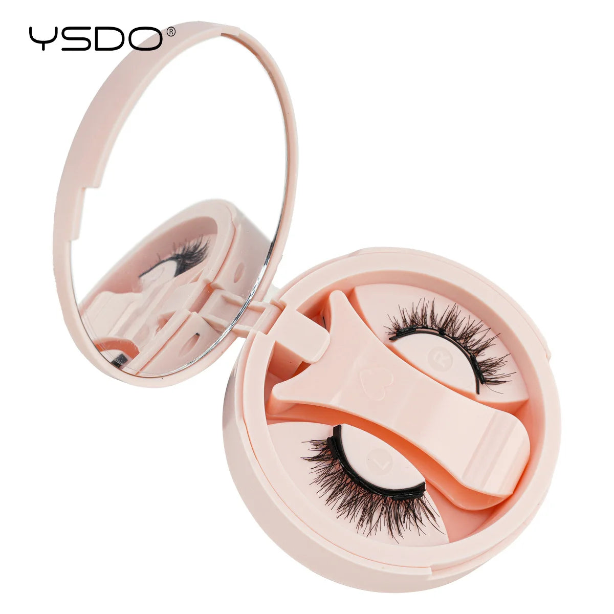 YSDO 1 Pair Magnetic Eyelashes Long-Lasting No Glue Needed Magnetic False Lashes Reusable Makeup Soft Faux 3D Mink Eyelash Tools