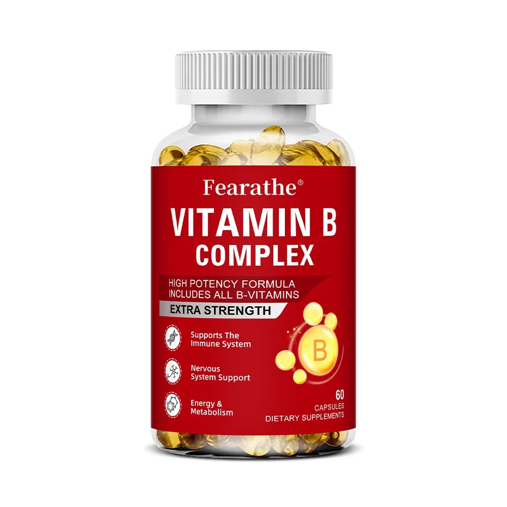 Vitamin B-Complex Vitamin Supplements (B12 B2 B3 B6 Folic Acid &Biotin), Immune & Energy Support,Immune Health