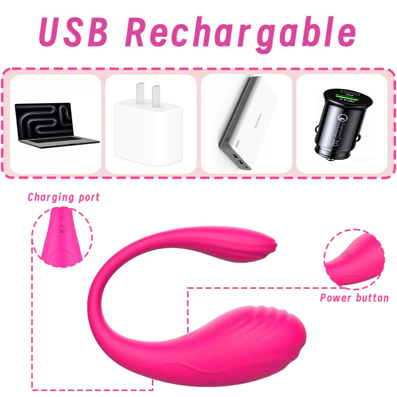 Wireless App-Controlled Vibrating Toy for Women Wearable Vibrator 9 Vibration Massager Long Distance Vagina Stimulator Sex Toy