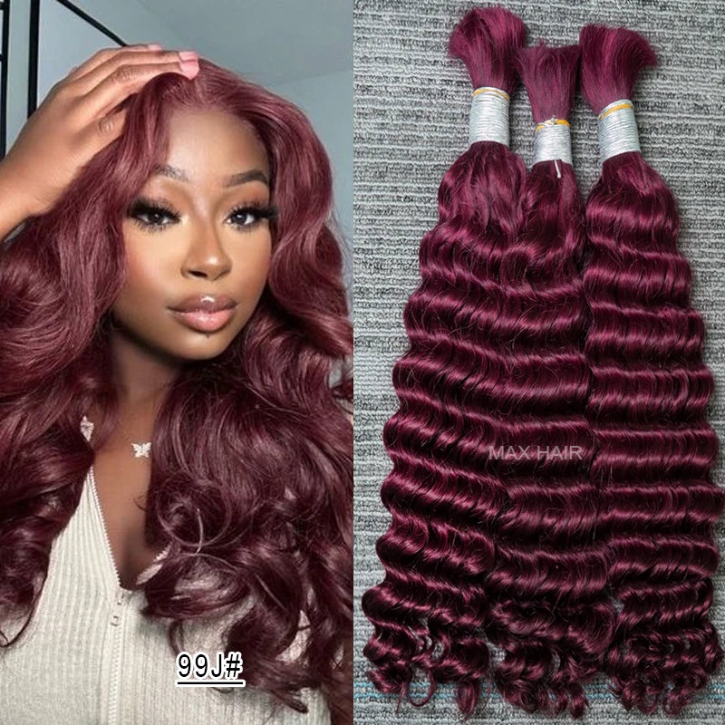 Vietnamese Deep Wave Bulk Human Hair For Braiding 100% Unprocessed Bulk Human Hair Extensions No Weft Human Hair For Braiding
