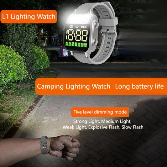 New lighting watch, digital display, high aesthetic value LED men's and women's couple watch, electronic watch