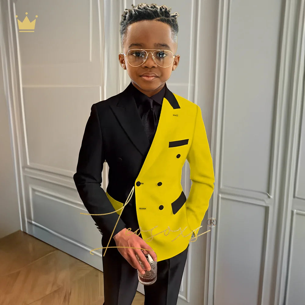 Boys formal suit set 3 piece suit, suitable for wedding party cocktail party custom suit dress 2~16 years old children suit