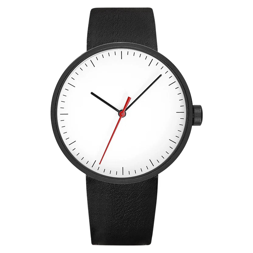Watches For Men Minimalist Casual Waterproof Quartz Wristwatches High Quality PU Strap Original Clock 2025 Reloj Hombre