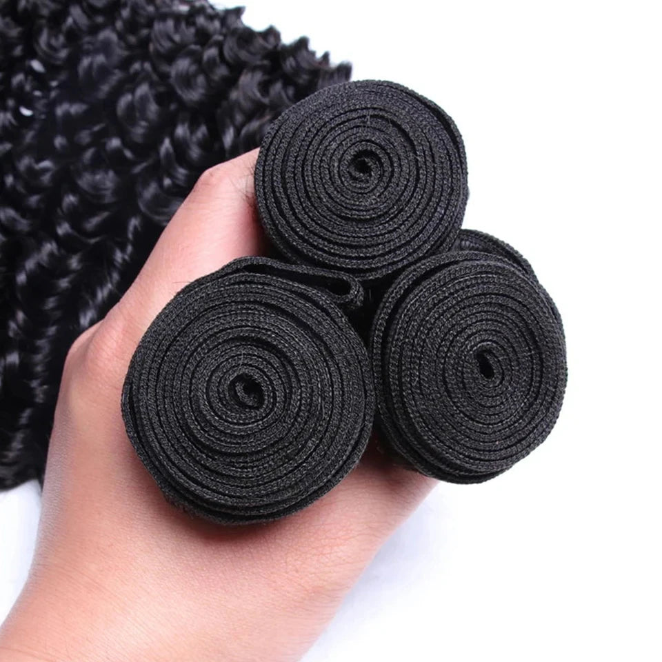 Peruvian Kinky Curly Human Hair Bundles Wholesale 1/3/4 Pieces Natural Hair Extensions Topper Woman 100% Remy Human Hair Bundles
