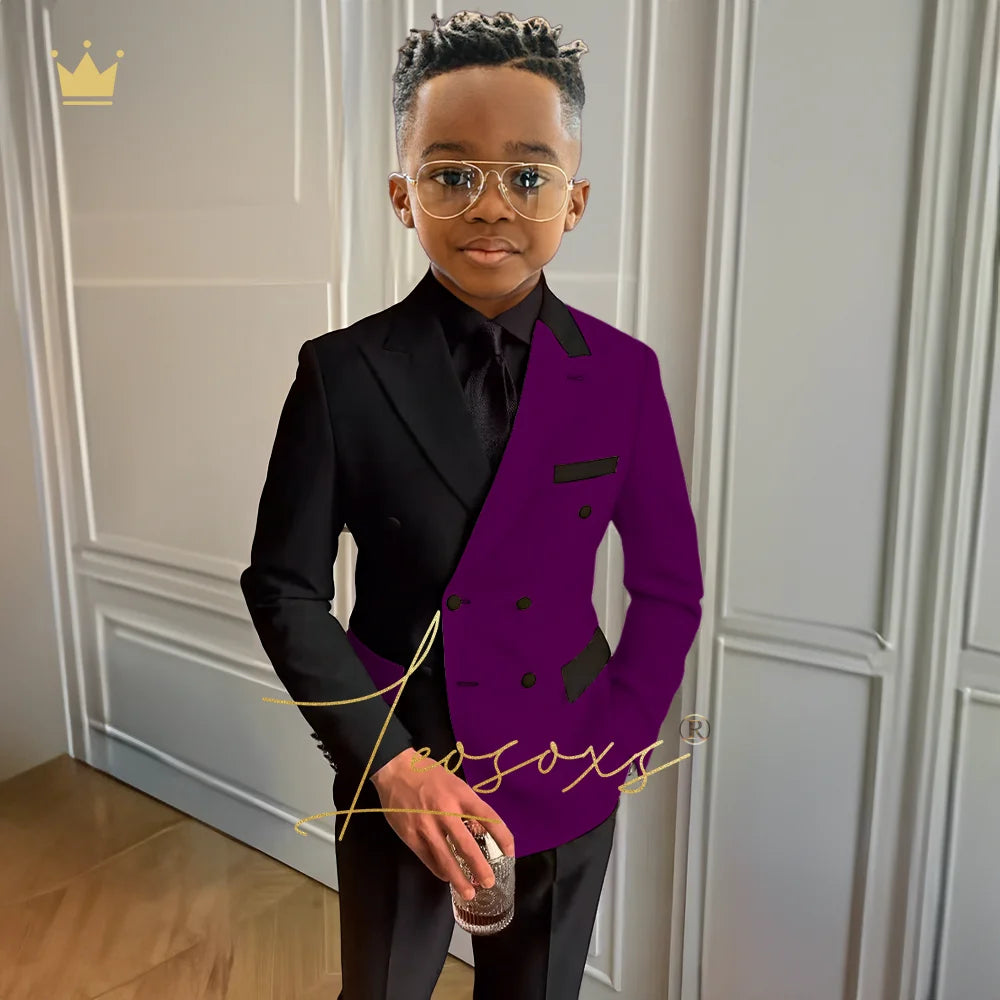Boys formal suit set 3 piece suit, suitable for wedding party cocktail party custom suit dress 2~16 years old children suit