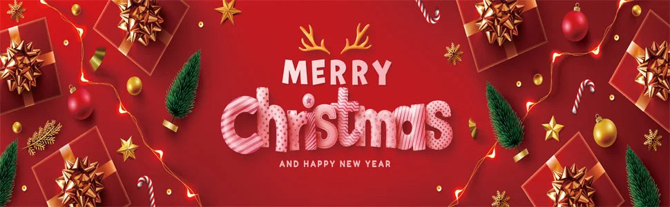 VIKAMA Christmas Tree Skirt Christmas Decorations Soft Red Green Christmas Decor Mat for Xmas Home Holiday Decorations
