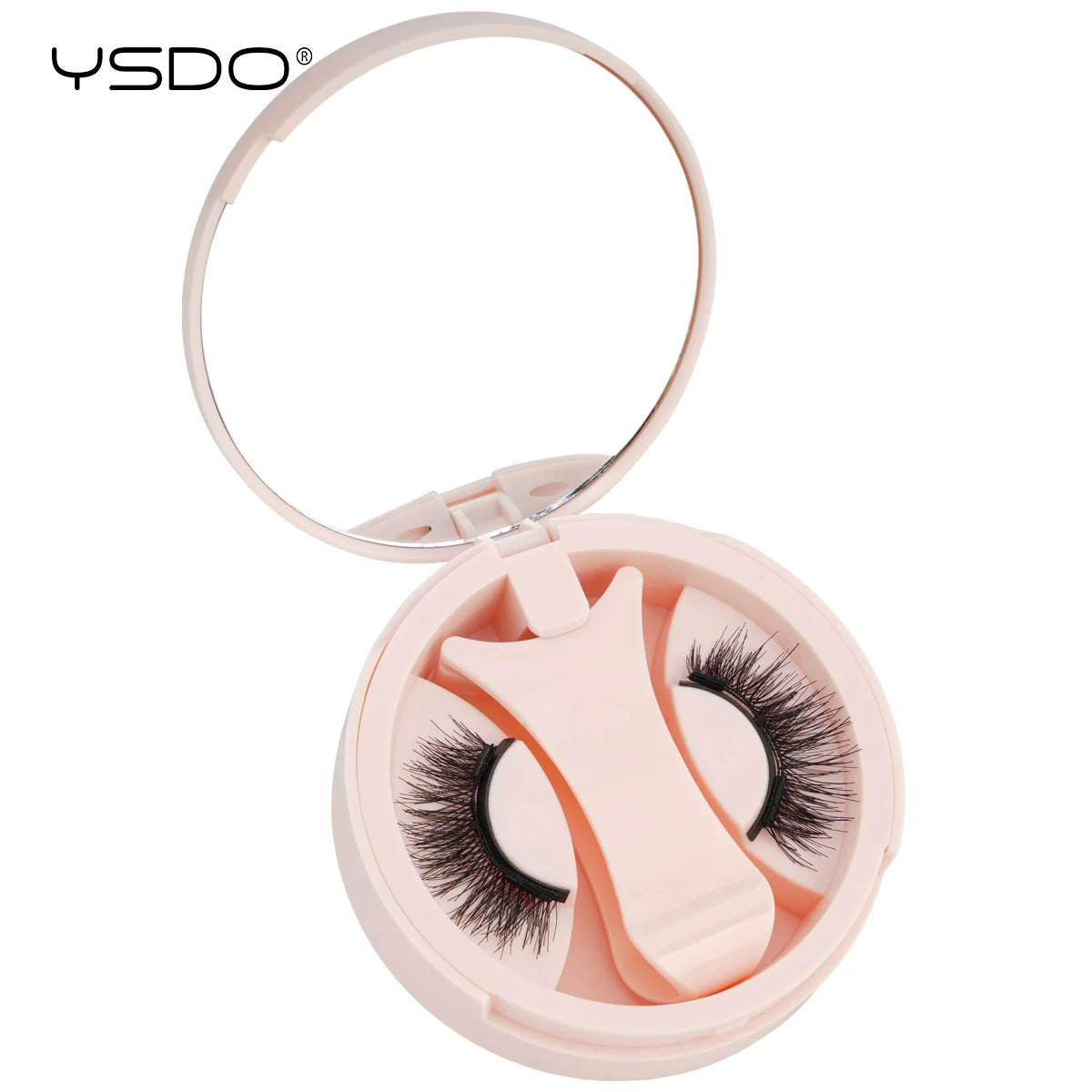YSDO 1 Pair Magnetic Eyelashes Long-Lasting No Glue Needed Magnetic False Lashes Reusable Makeup Soft Faux 3D Mink Eyelash Tools
