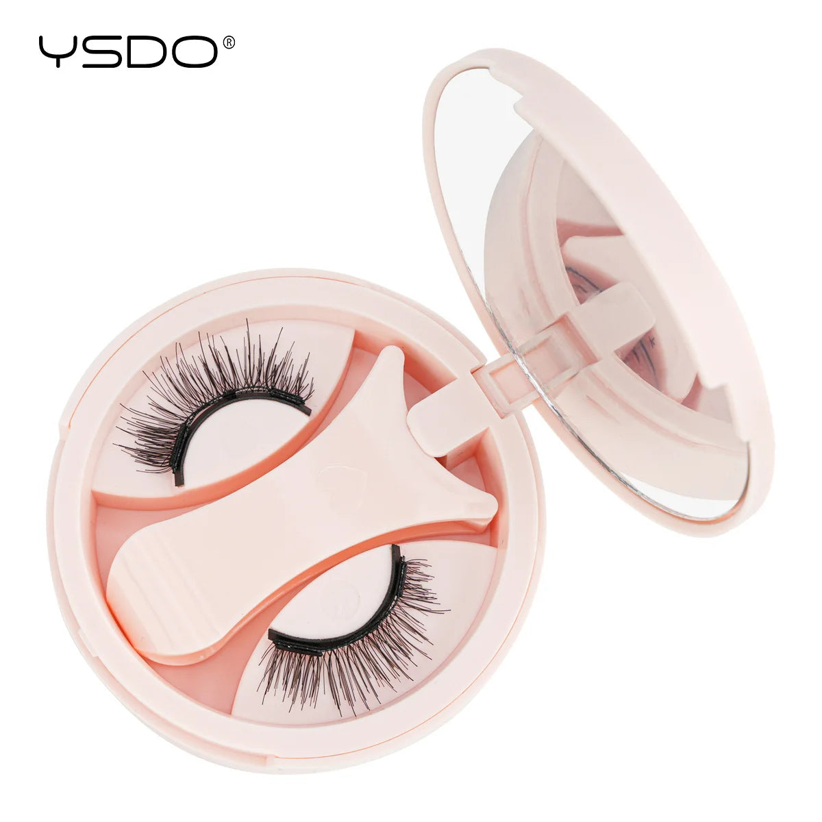 YSDO 1 Pair Magnetic Eyelashes Long-Lasting No Glue Needed Magnetic False Lashes Reusable Makeup Soft Faux 3D Mink Eyelash Tools