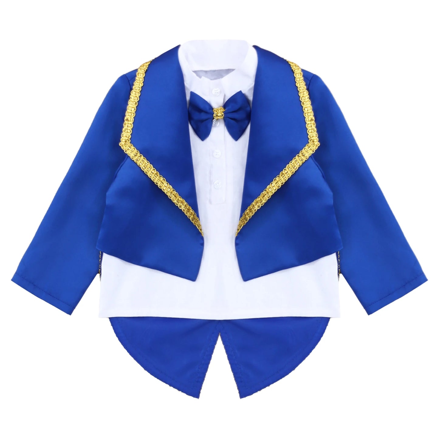 Toddler Baby Boys Formal Gentlemen Suit Long Sleeve Bowknot Tuxedo Tops with Pants Kids Wedding Party Banquet Christening Outfit