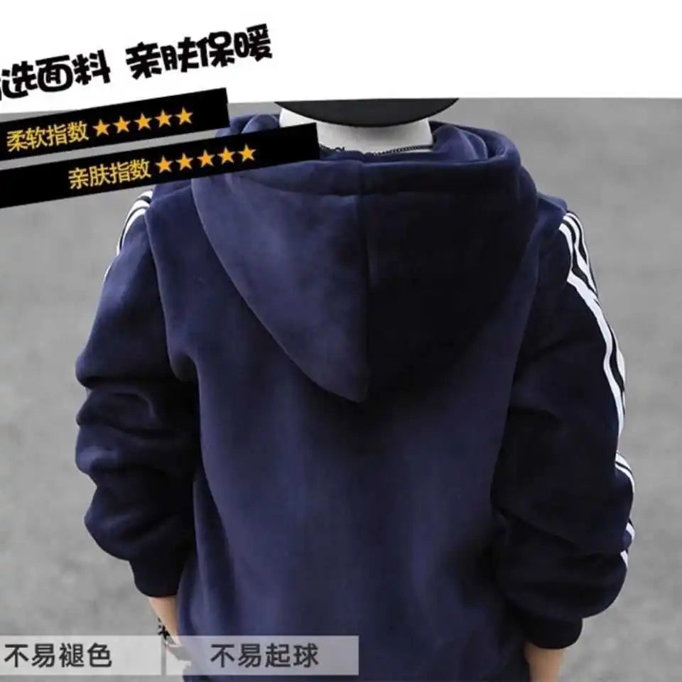 Boys Suit Sweatshirts +Pants Cotton 2Pcs/Sets 2023 Graceful Spring Autumn Sports Sets School Outdoors Thicken Children Clothing
