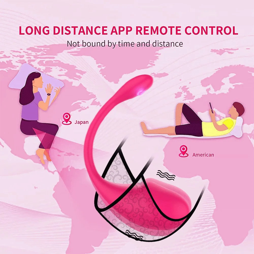 Wireless Bluetooth App Vibrator for Women Vagina G Spot Vibrating Egg Long Distance Control Panty Sex Toys for Adult Couple Game