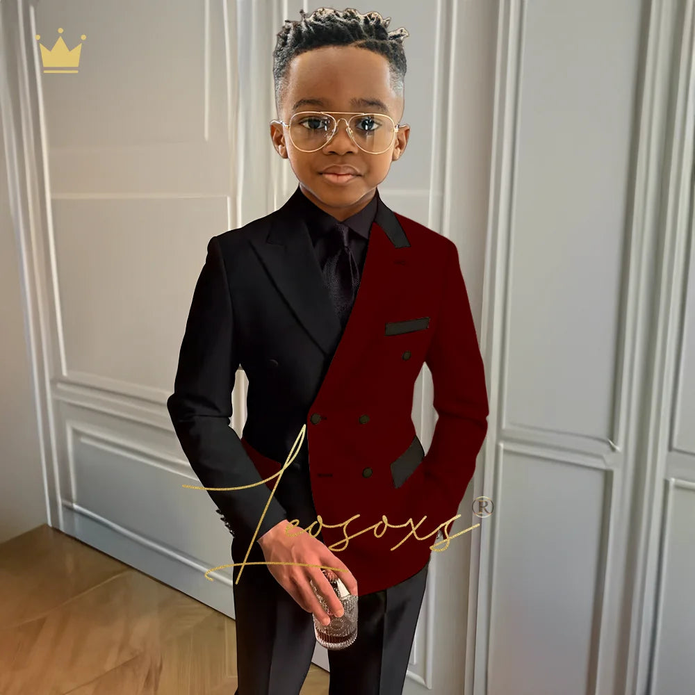 Boys formal suit set 3 piece suit, suitable for wedding party cocktail party custom suit dress 2~16 years old children suit