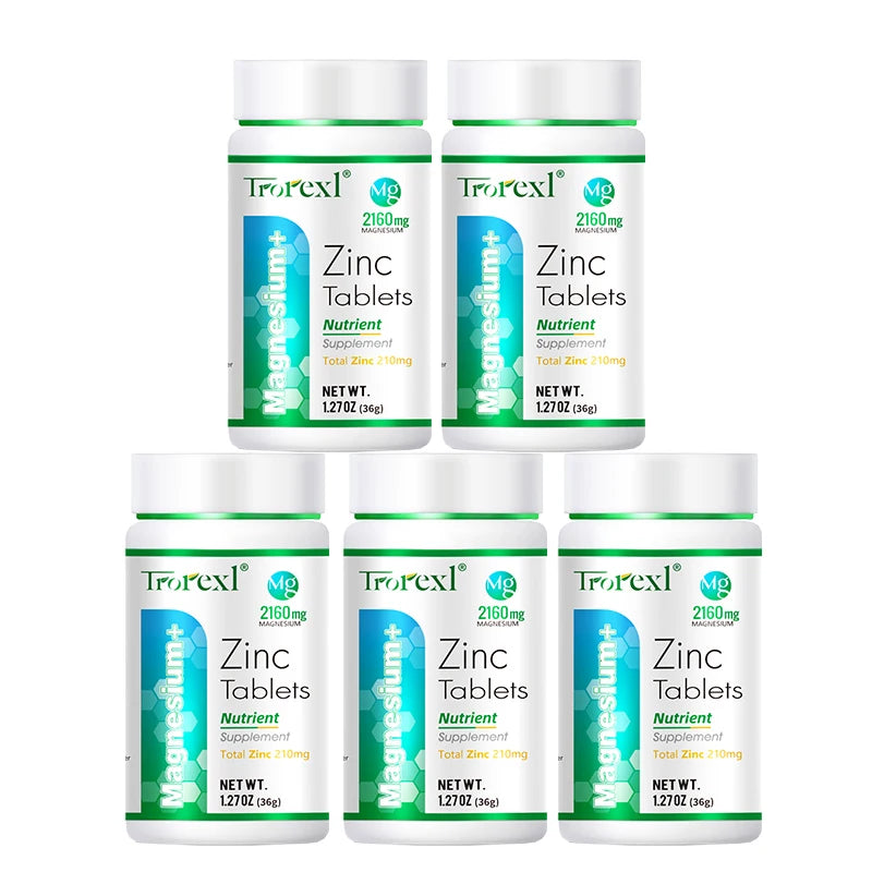 Best Magnesium Zinc Supplement 60 Tablets, Increase vitality, Immune Health