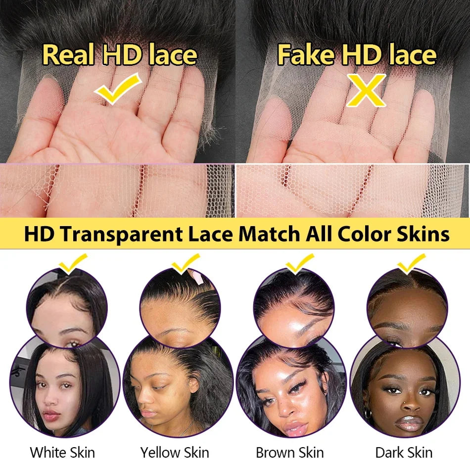 40 Inch Bone Straight Human Hair 13x4 Hd Lace Frontal Wig Brazilian 13x6 Lace Front Human Hair Wigs For Black Women Pre Plucked