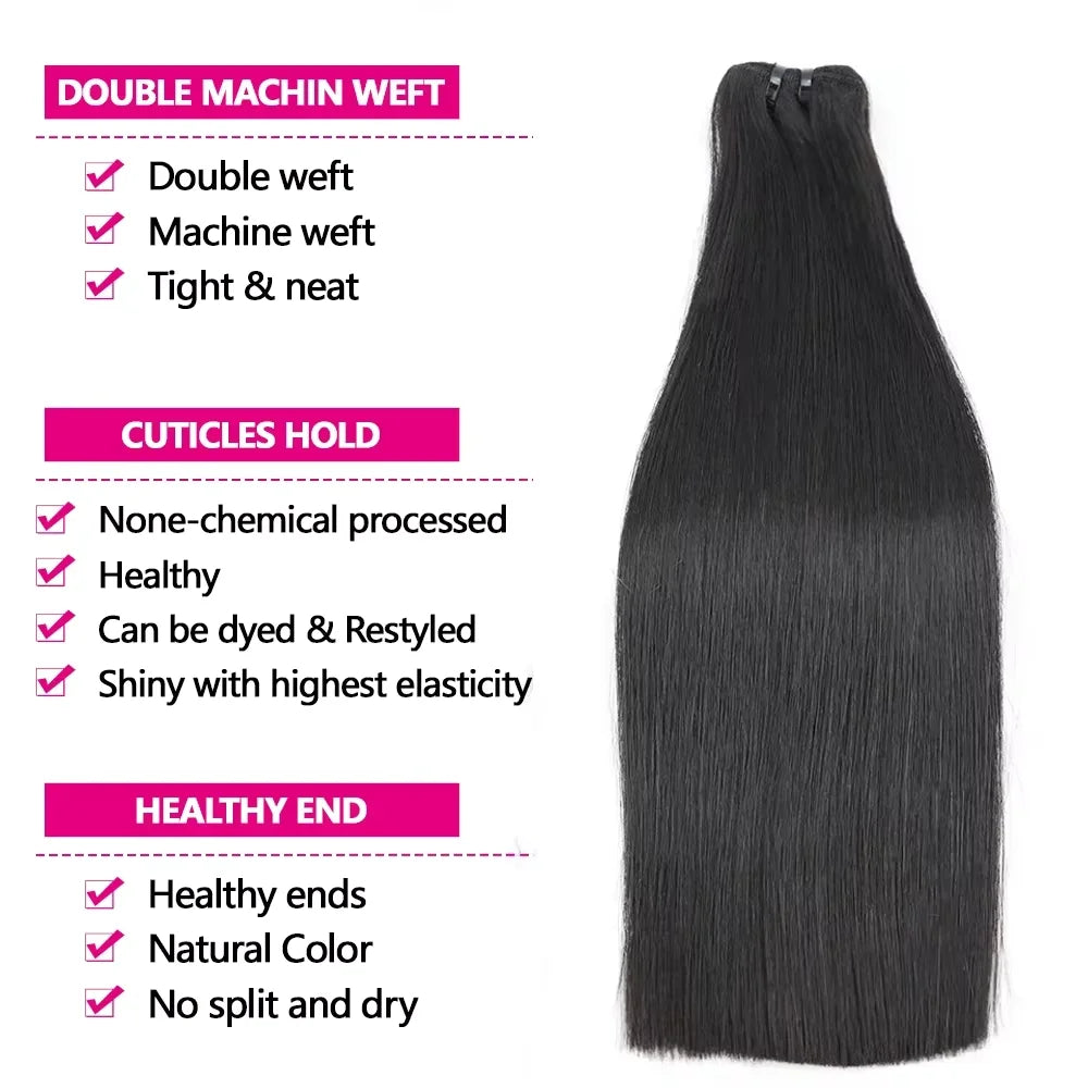 Bone Straight Vietnamese Hair Bundles High Quality Bone Straight Human Hair Weave Bundles Natural Black Human Raw Hair Bundles