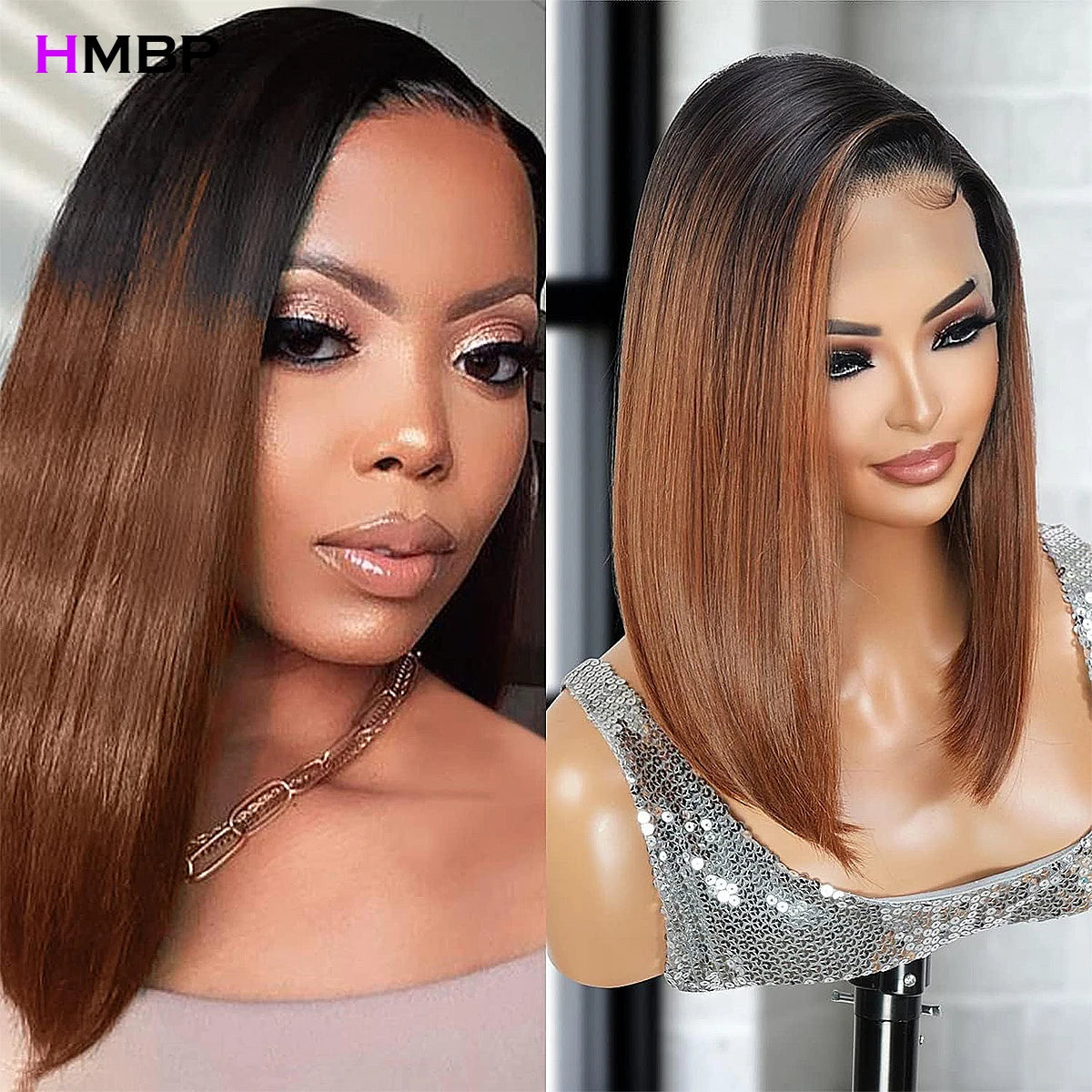 Bone Straight HD Lace Wig Human Hair 13x4 Lace Frontal Wig Brazilian Human Hair Bob 5x5 Closure Wigs Chocolate Brown 350 Density