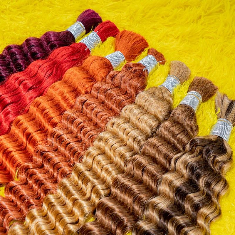 Vietnamese Deep Wave Bulk Human Hair For Braiding 100% Unprocessed Bulk Human Hair Extensions No Weft Human Hair For Braiding
