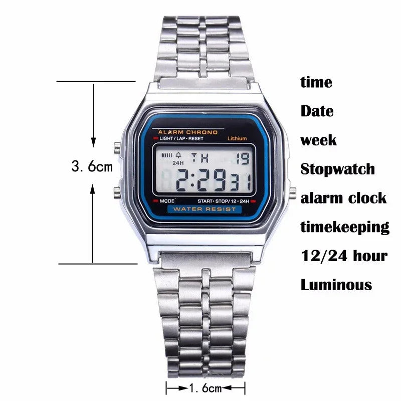 2025 Digital Watches For Men Sports Waterproof Bracelet Clock Gold Electronice LED Wristwatch Women
