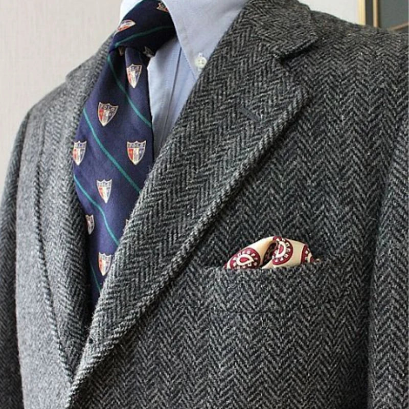 Blazers Men's Single Jacket Men Suits High Quality Fashionable Social Men's Items Male Suit Standard Collar Single-Breasted