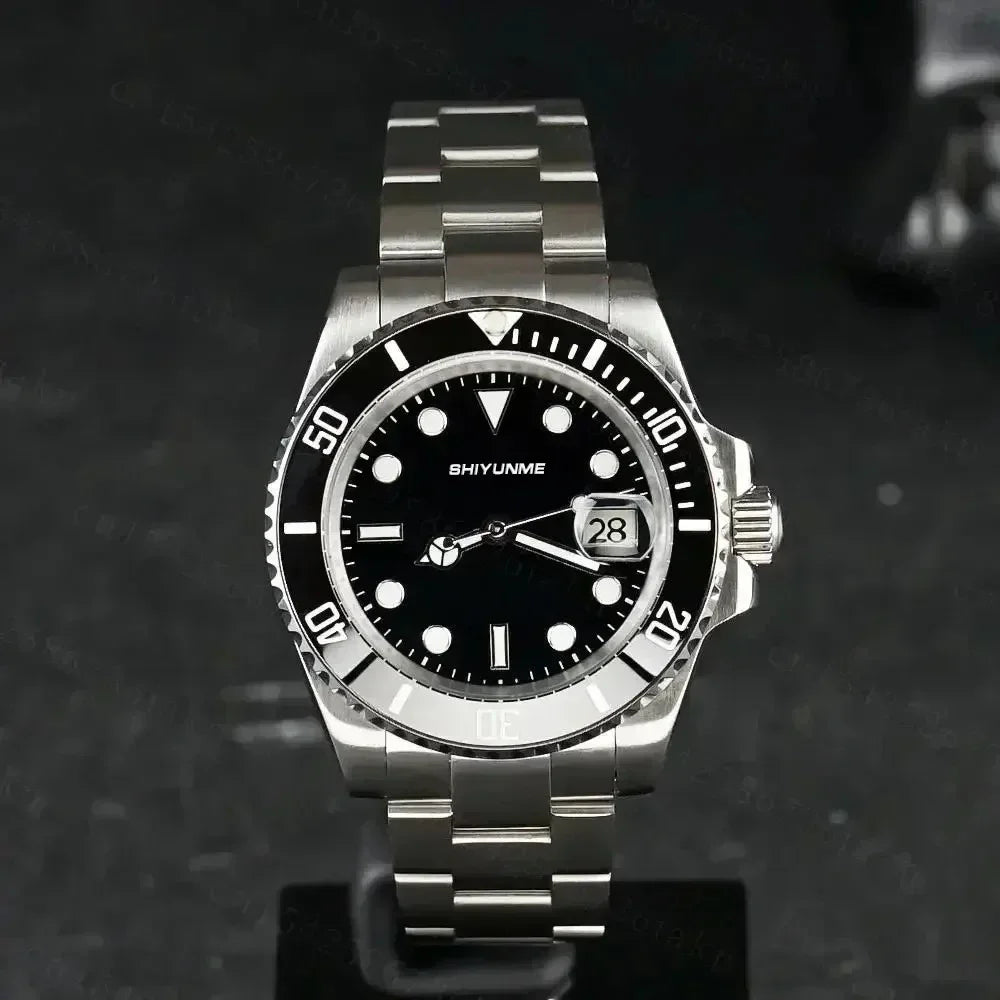 WATCH1 Store  Men's 904L Automatic Mechanical Watch Stainless Steel Bracelet Ceramic Waterproof Sapphire Glass