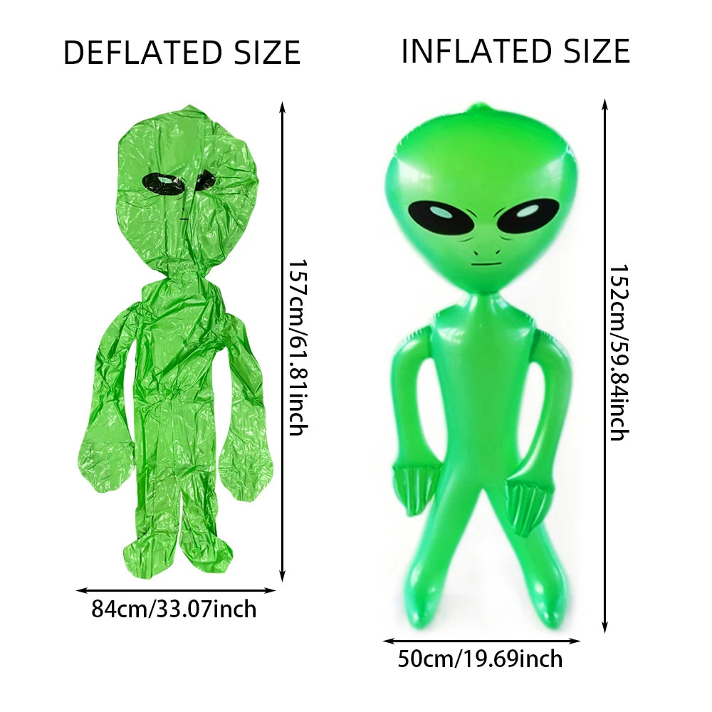 1pc Inflatable Alien Toy PVC Alien Model Theme Party Decorative Props Indoor Outdoor Festival Decoration