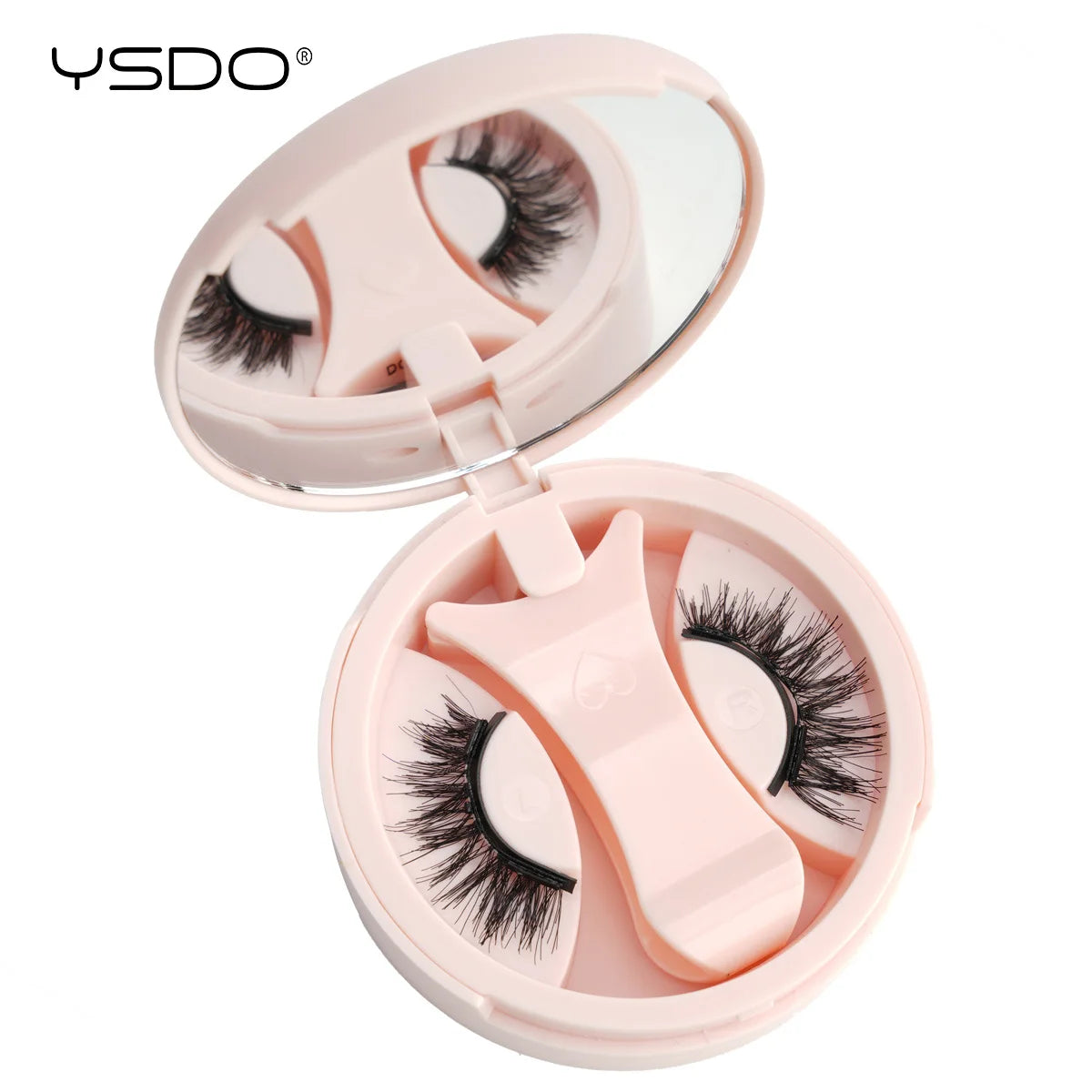 YSDO 1 Pair Magnetic Eyelashes Long-Lasting No Glue Needed Magnetic False Lashes Reusable Makeup Soft Faux 3D Mink Eyelash Tools