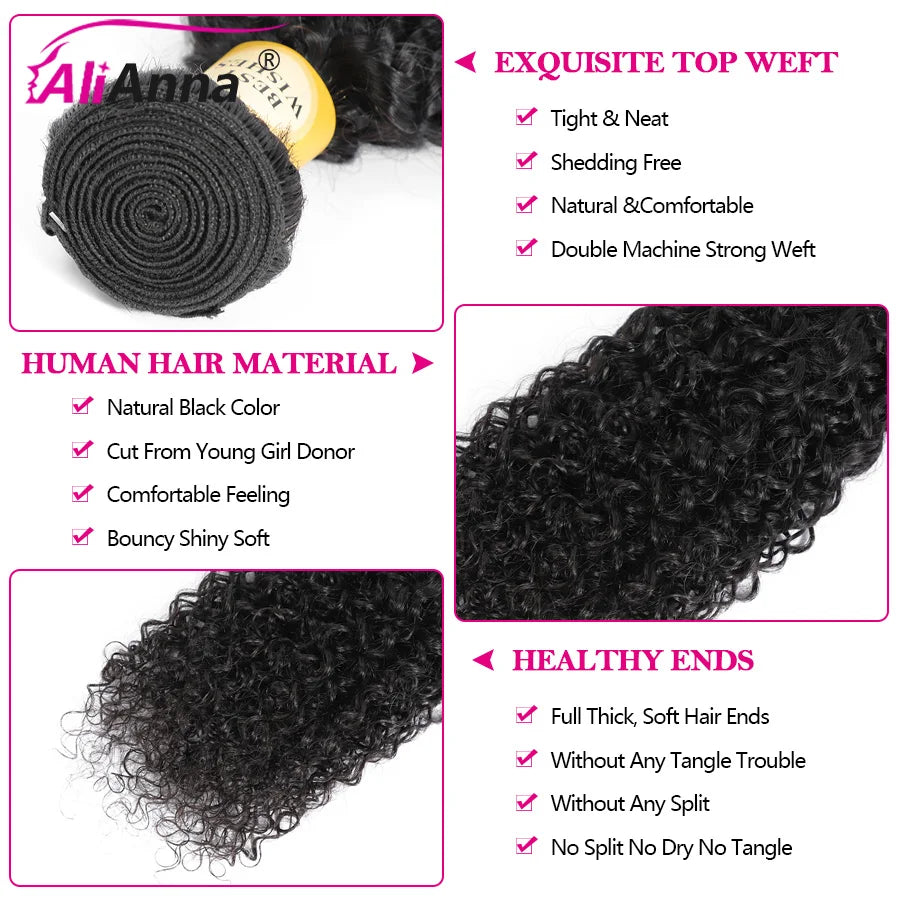 Curly Bundles Human Hair 30 32 Inch Brazilian Human Hair Bundles Water Wave Bundles 100% Human Hair Extensions Raw Hair Bundles