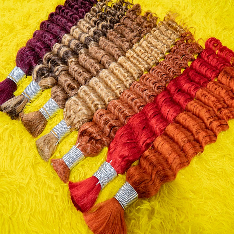 Vietnamese Deep Wave Bulk Human Hair For Braiding 100% Unprocessed Bulk Human Hair Extensions No Weft Human Hair For Braiding