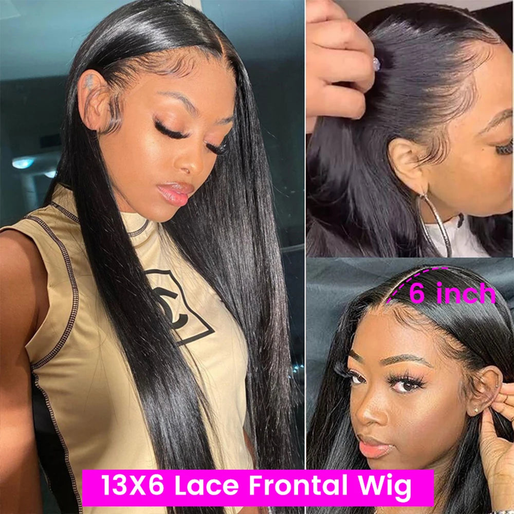 40 Inch Bone Straight Human Hair 13x4 Hd Lace Frontal Wig Brazilian 13x6 Lace Front Human Hair Wigs For Black Women Pre Plucked