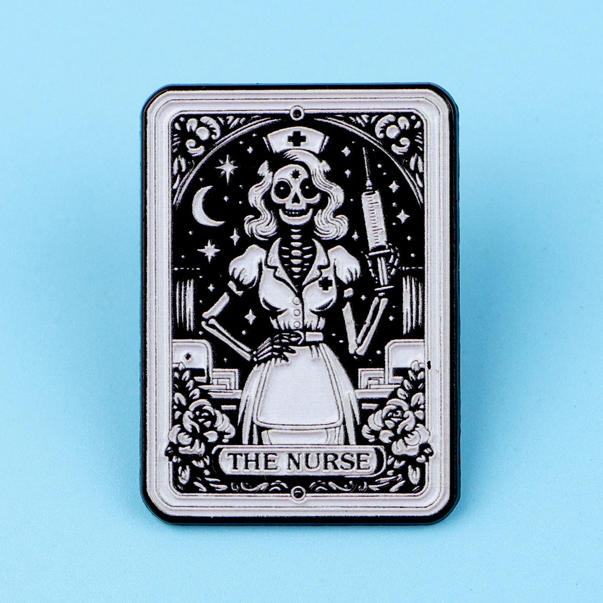 Punk Nurse Skull Enamel Pin Medical Brooches Lapel Badges Briefcase Backpacks Accessories Decoration Jewelry Halloween Gifts