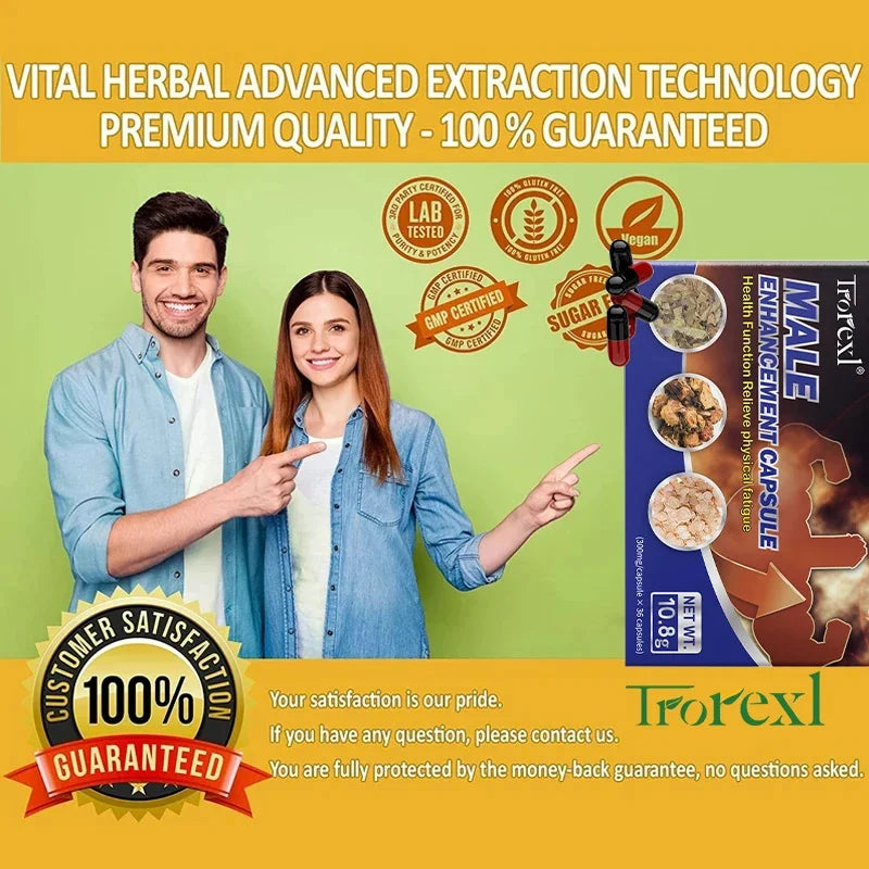 Best Male Supplements, Energy and Endurance Support - Booster for Men - Men's Muscle Enlargement