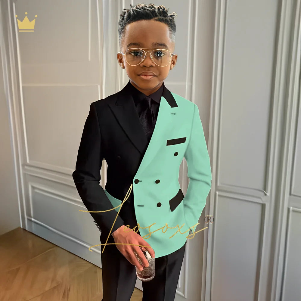 Boys formal suit set 3 piece suit, suitable for wedding party cocktail party custom suit dress 2~16 years old children suit