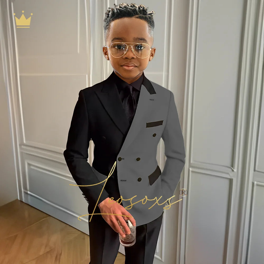 Boys formal suit set 3 piece suit, suitable for wedding party cocktail party custom suit dress 2~16 years old children suit