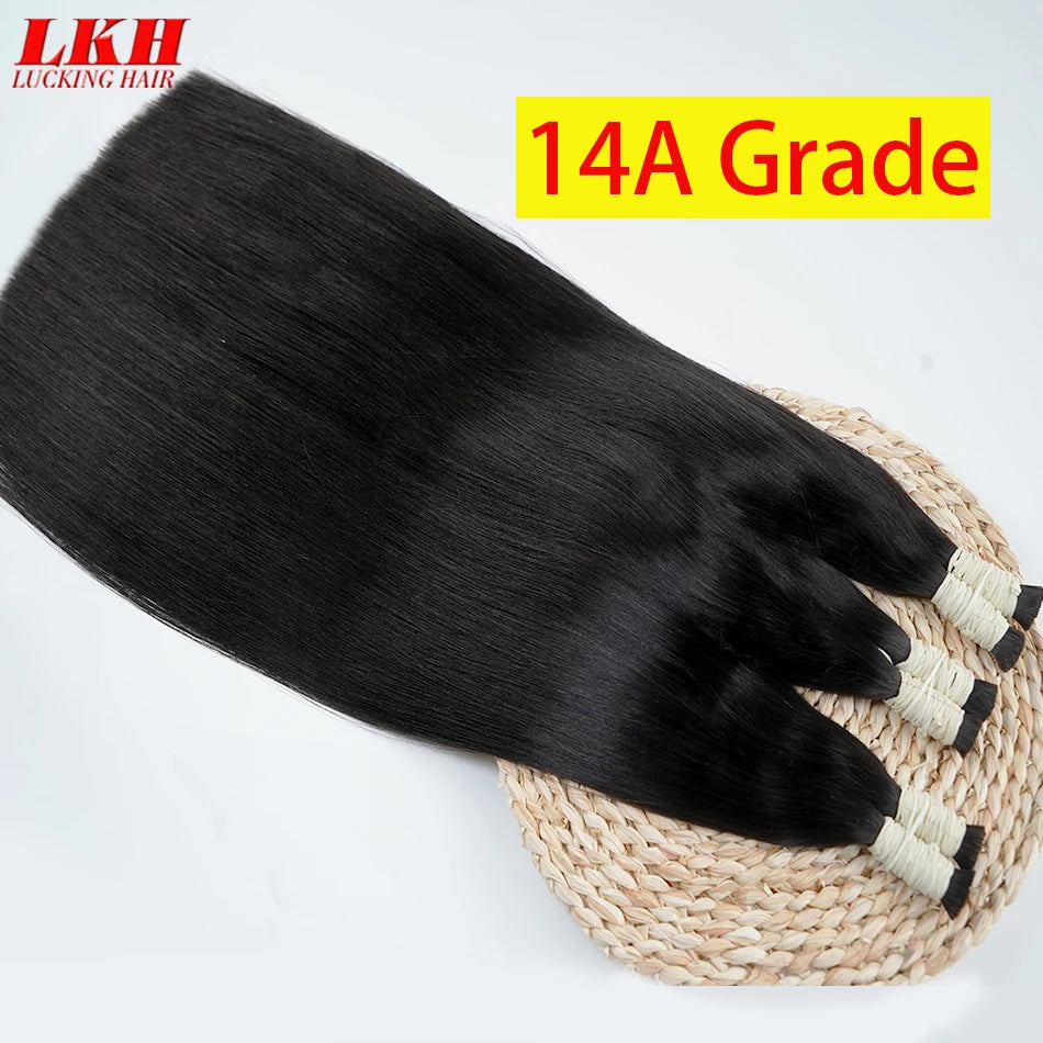 Chinese Bone Straight Hair Raw Vietnamese Human Hair Bundles For Braiding 100% Unprocessed No Weft Human Hair Bulk Extensions