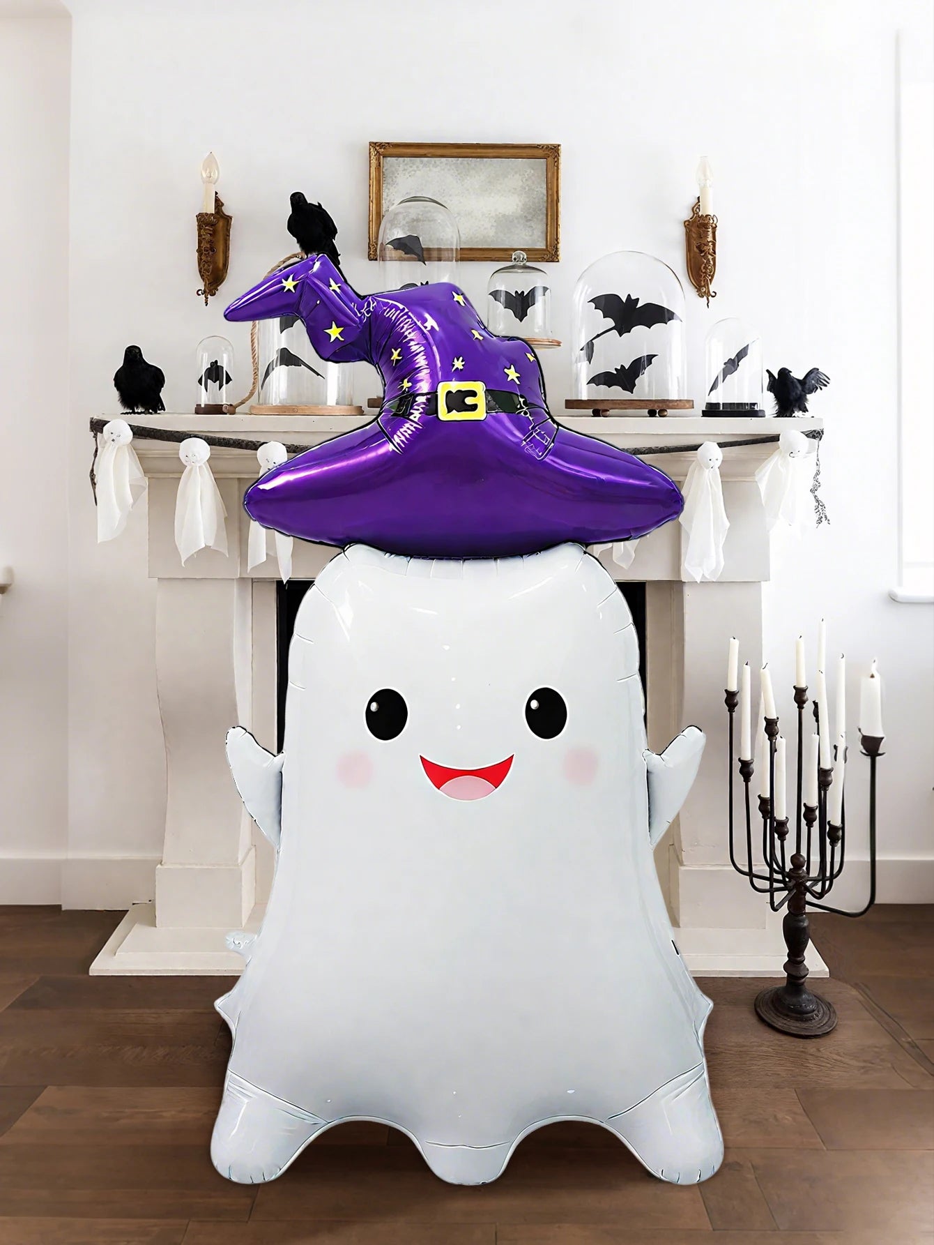 1pc/2pcs ghost aluminum foil balloons, suitable for Halloween party, ghost party, Halloween atmosphere decoration supplies