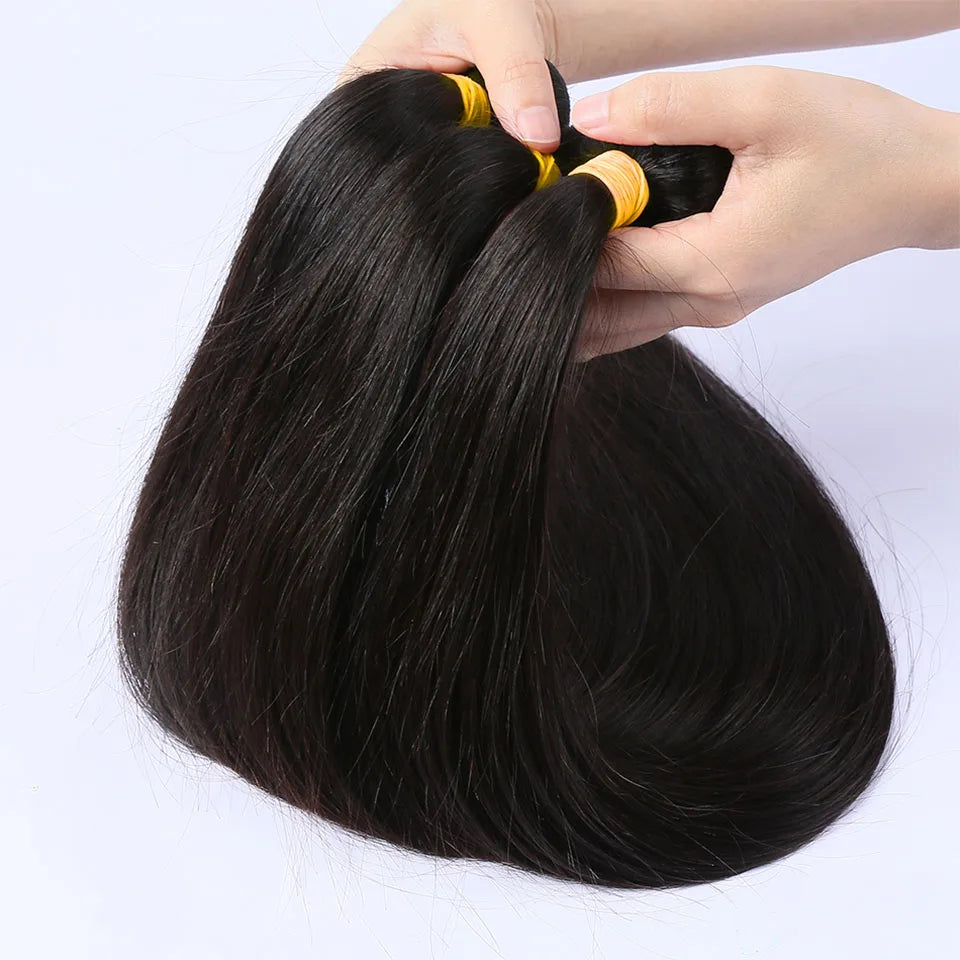 28 30 32 34 36 38 40 Inch Brazilian Hair Straight Hair Bundles 100% Natural Human Hair Bundles Double Wefts Remy Hair Extensions