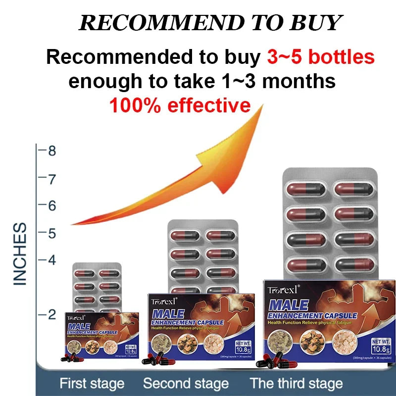 Best Male Supplements, Energy and Endurance Support - Booster for Men - Men's Muscle Enlargement