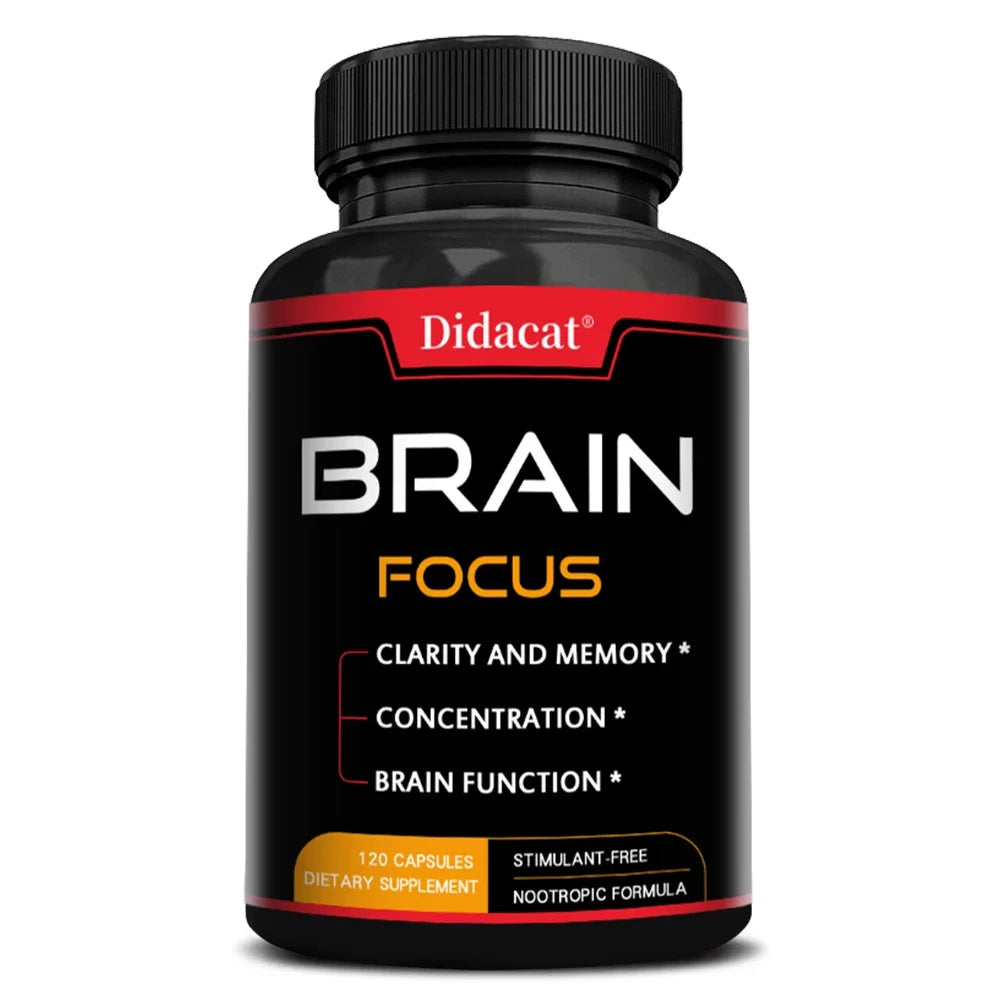 Bacopa Extract - with Lion's Mane, Helps Clear Thinking, Enhances Brain Function, Improves Memory, Supports Skin Health